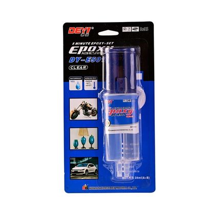 24 ml Temiz Şırınga Epoksi Yapıştırıcı DDEYI SGS Onaylı 5 Dakikalık Sıvı Yapıştırıcı