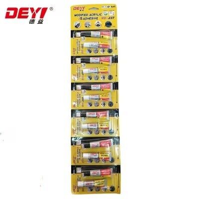 Yüksek Çarpışma Direnci Akrilik AB Yapıştırıcı. DEYI DY-J37 Metal ve Plastik Üretici için Hızlı Sertleşen Yapıştırıcı
