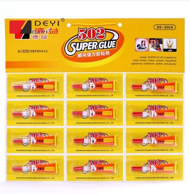 12pcs 3g 502 Süper yapıştırıcı Endüstriyel Güçlü Yapıştırıcı Çeşitli Yüzeyler İçin