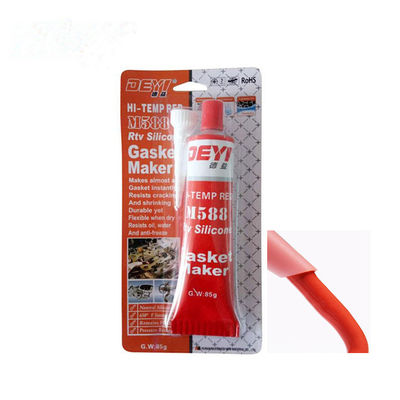 ISO9001 Sertifikalı Kırmızı Asit RTV Silikon Gezgin Üreticisi 85g Sızdırma Uygulamaları İçin