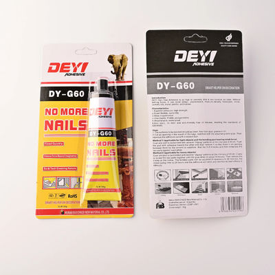 G60 Daha fazla çivi yapıştırıcı ağır yüklü montaj yapıştırıcı ahşap keramik metal için daha beyaz