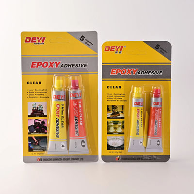 Yüksek sıcaklığa dayanıklı Epoxy Clear AB Yapıştırıcı 1 1 oranı 5 Min Kuru Bağlanma Gücü
