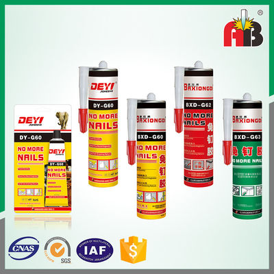 Anti Fungus Güçlü yapışkanlık Artık çivi yok İnşaat yapışkansız sıvı yapıştırıcı