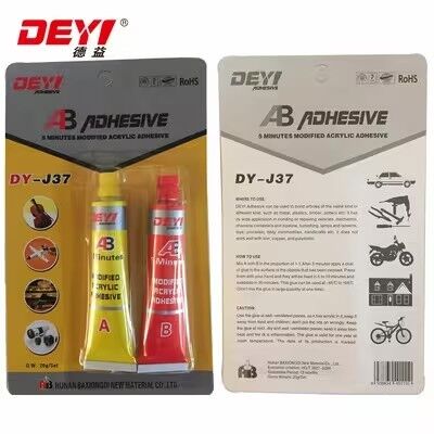 Yüksek Çarpışma Direnci Akrilik AB Yapıştırıcı. DEYI DY-J37 Metal ve Plastik Üretici için Hızlı Sertleşen Yapıştırıcı